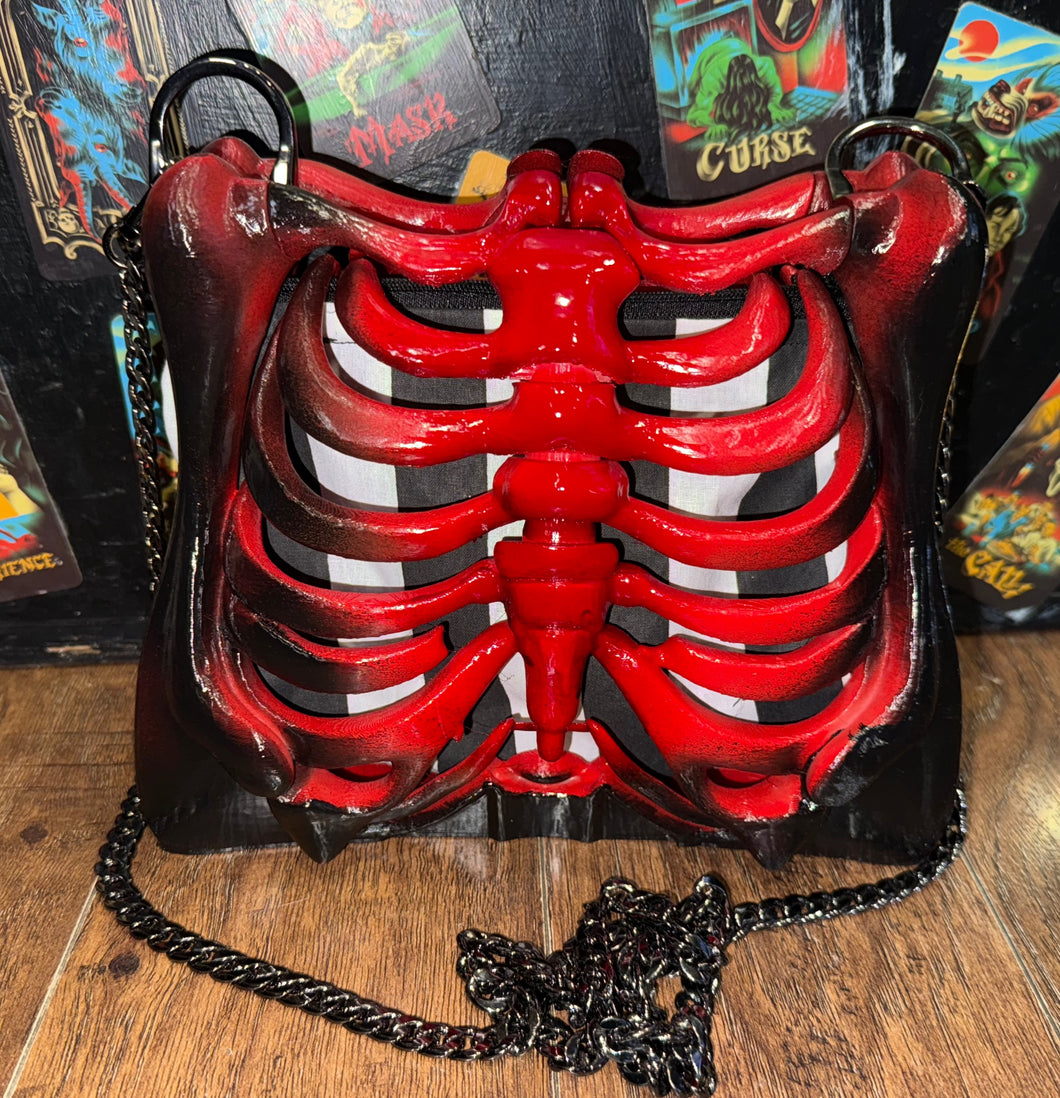 The Bloody Bone Red Ribcage Bag