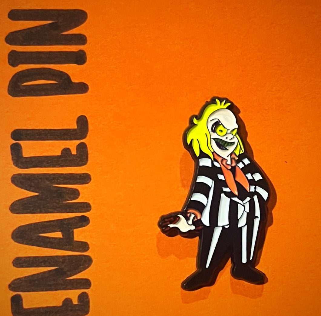 Beetlejuice Enamel Pin