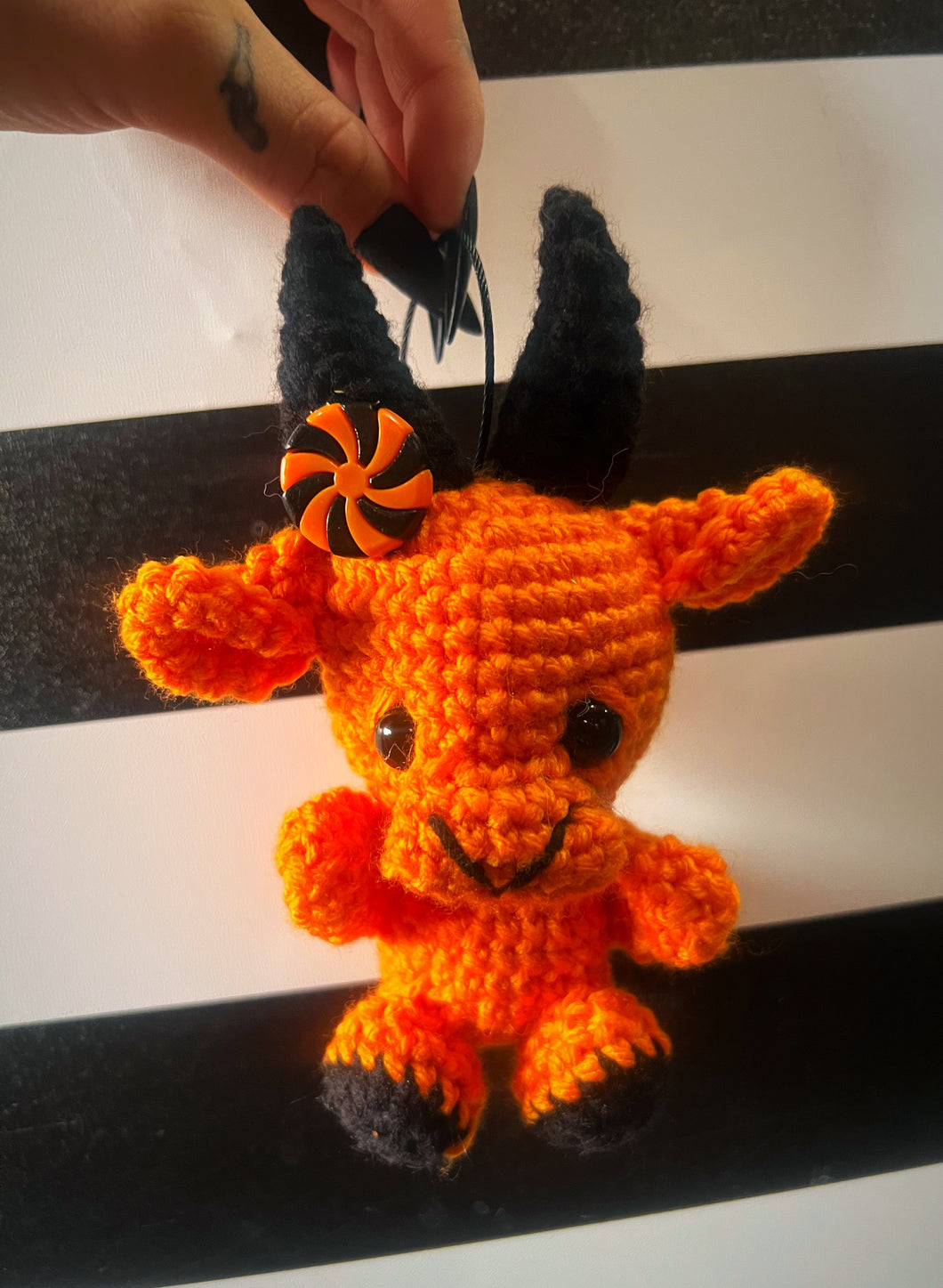 Orange Candy Goat Keychain