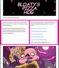 Load image into Gallery viewer, Crochet Pattern: Bloaty’s Pizza Hog - Creatures And Cuties
