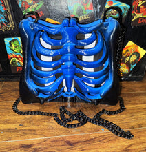 Load image into Gallery viewer, ⚡️ Electric Blue Ribcage Bag 🖤💙 - Creatures And Cuties
