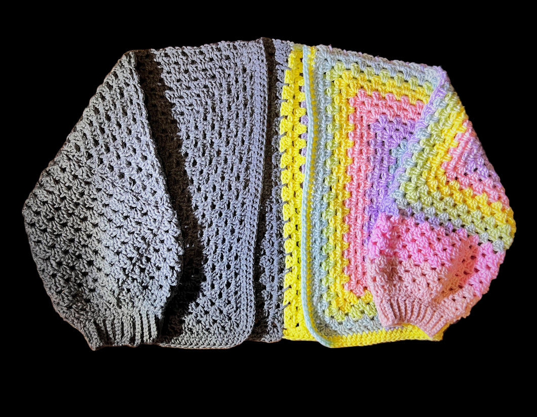 XS/S Half and Half Cropped Cardigan